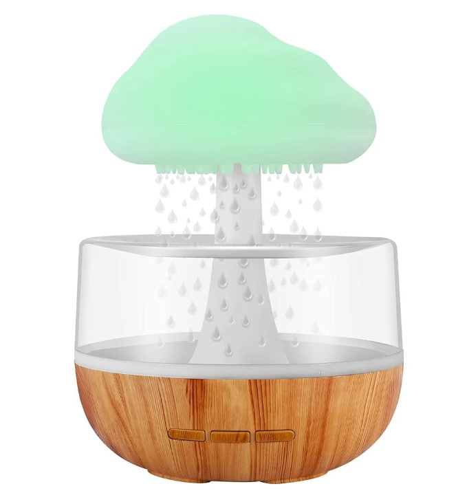 Нічник-зволожувач з ефектом дощу Cloud Rain Humidifier 8996, фото 1
