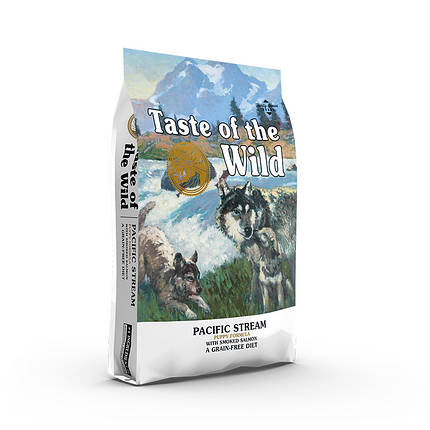 Сухий корм для цуценят Taste of the Wild Pacific Stream Puppy з копченим лососем 12,2 кг, фото 1
