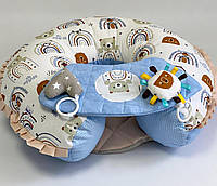 Детская развивающая подушка трансформер 4в1, подушка для беременных и кормления