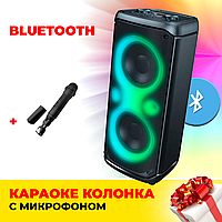 Аккумуляторная портативная Bluetooth колонка караоке чемодан Bass Polska BH1594 качественная переносная