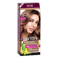 Стійка крем-фарба для волосся «Elitan» 6.73 Вишуканий мокко