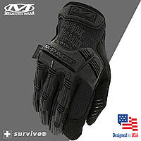 Тактические перчатки Mechanix Wear M-Pact Black Оригинальные Механиксы Черные