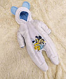 Спальник + комбінезон з плащової тканини для новонароджених, мультяшний принт Міккі, фото 4