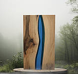 Дошка кухонна з дерева і епоксидної смоли, Розмір 22*38см, фото 4