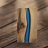 Дошка кухонна з дерева і епоксидної смоли, Розмір 22*38см, фото 3