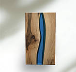 Дошка кухонна з дерева і епоксидної смоли, Розмір 22*38см, фото 5