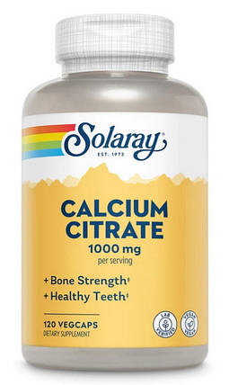 Кальцій цитрат Solaray Calcium Citrate 1000 mg 120 капсул, фото 4
