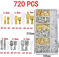 Набор Клеммных Разъемов Папка Мамка с Изоляцией 720 шт Spec (SP-0686720)