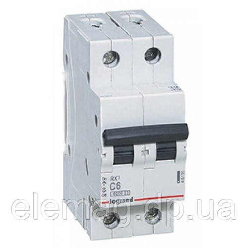 Автоматический выключатель 2 полюса 40A тип C 4,5кА Legrand серии RX³ - фото 1 - id-p374439868