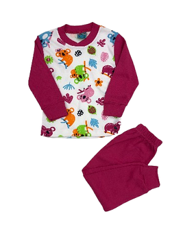 Піжама для дівчинки Citcit на зріст 74,80,86 см Рожева з білим (137)