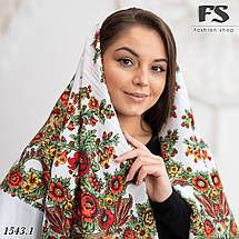 Сучасна українська вовняна хустина Анжела, фото 5