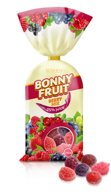 Цукерки желейні Bonny-fruit berry mix Roshen 200г