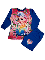 Пижама для девочки Эльза HFS Kids Club рост 74,80,86 см Синяя (665)