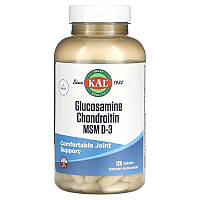 Глюкозамин, Хондроитин, МСМ + D3 KAL "Glucosamine Chondroitin MSM D-3" хондропротектор (120 таблеток)