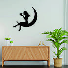 Декоративне настінне 3D Панно «Дівчина на місяць», Декор на стіну з об'ємом, фото 5