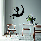 Декоративне настінне 3D Панно «Дівчина на місяць», Декор на стіну з об'ємом, фото 7