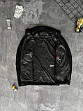 Чоловіча зимова махрова куртка Prada M1781 чорна, фото 5
