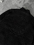 Чоловіча зимова махрова куртка Moncler M1782 чорна, фото 8