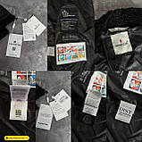 Чоловіча зимова махрова куртка Moncler M1782 чорна, фото 11
