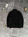 Чоловіча зимова махрова куртка Moncler M1782 чорна, фото 3