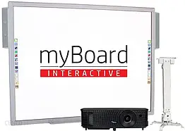 Проекційний екран (інтерактивна дошка) Myboard Zestaw Interaktywny Silver 84