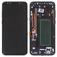 Модуль для Samsung Galaxy S8 Plus, Samsung G955 черный, дисплей + сенсор Original з рамкою