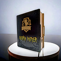 Чарівна скринька-скарбничка у вигляді книги"Гаррі Поттер" та гравіюванням на 365 днів,з шухлядкою та медальйонами