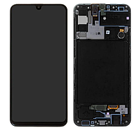 Модуль для Samsung Galaxy A30s,Samsung A307, черный, дисплей + сенсор