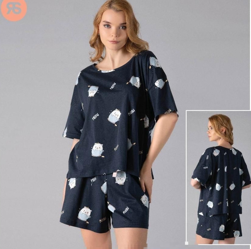 Піжама молодіжна з шортами та футболкою. Rubina 5503, фото 1