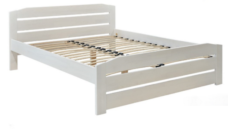 Двоспальне ліжко Марсель Меблі-Сервіс 160х200 см біла дерев'яна