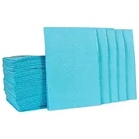 Стоматологические салфетки-нагрудники трехслойные, цвет "Голубой" (500шт)