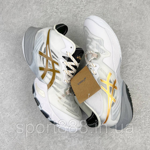 Волейбольные кроссовки Asics Metarise Tokyo белые с золотым