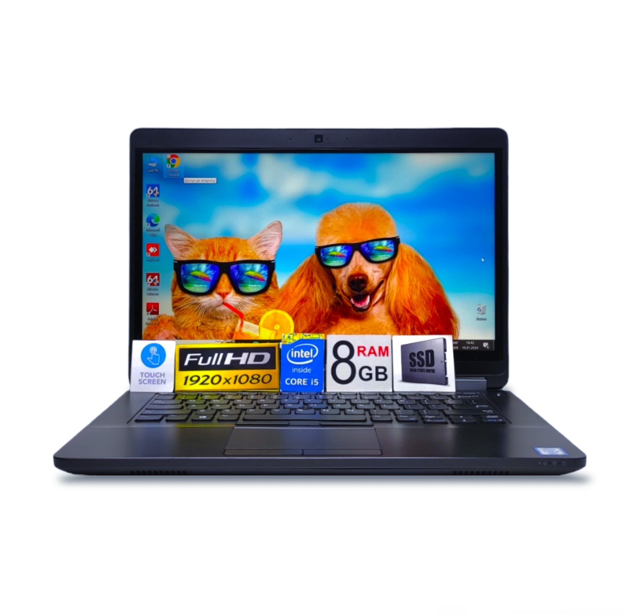 Cенсорний ноутбук Dell Latitude 5470 14.1 IPS FHD i5-6300U 8GB  Ram SSD256GB Intel HD Graphics 520