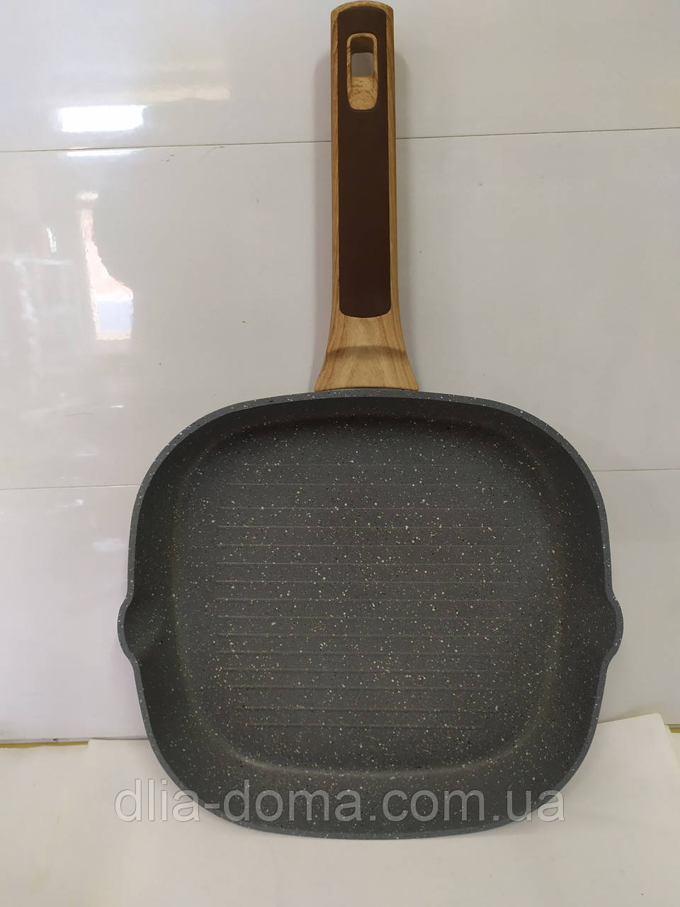 Сковорода-гриль 28*28 с мраморным  покрытием / индукционное  дно /  SANTAREMO  №10010037, фото 1