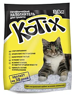 Kotix (Котикс) силикагелевый наполнитель для лотков кошек 3,8 литров.