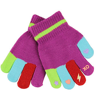 Рукавички для дівчинки вовняні осінь-зима 2-3 роки фіолетовий