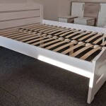 Двоспальне ліжко Марсель Меблі-Сервіс 160х200 см біла дерев'яна, фото 3