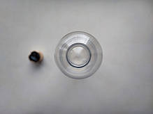 400 мл ПЕТ флакон Круглий прозорий з кришкою золотистий диск-топ 24 мм, пластиковий, пластмасовий пляшка, фото 5