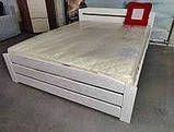 Двоспальне ліжко Марсель Меблі-Сервіс 160х200 см біла дерев'яна, фото 6