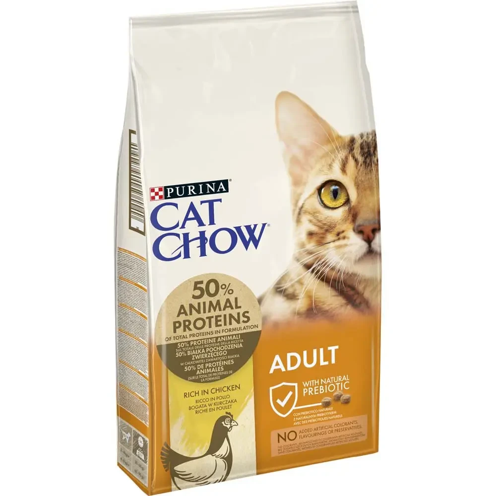 Сухий корм CAT CHOW Adult для дорослих котів з куркою 15 кг