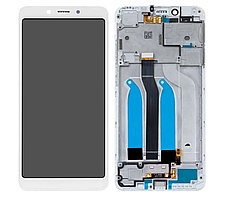 Модуль для Xiaomi Redmi 6, білий, дисплей + сенсор з рамкою Original