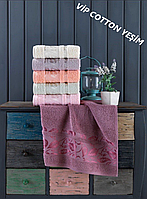 Банное полотенце махровое Vip Cotton размер 70х140, 6 шт в упаковке, Турция