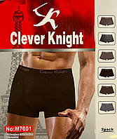 Трусы мужские 12 штук боксёры хлопок + бамбук Clever Knight размер XL-4XL (46-54)