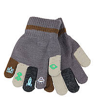 Перчатки для мальчика шерстяные осень-зима 2-3 года серый