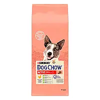 Сухой корм DOG CHOW Active Adult 1+ для взрослых собак с повышенной активностью с курицей 14 кг