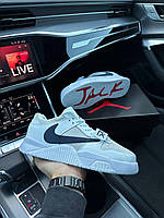 Мужские кроссовки Nike Air Jordan x Travis Scott "Cut The Check" White Navy