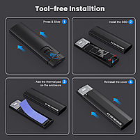 Зовнішня кишеня для M2 SSD NVMe PCIe USB 3.1 Type-C Deepfox HD2N Original, фото 4