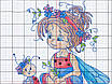 Набір для вишивання за нанесеною на канву схемою "The little girl and a sevens. AIDA 14CT printed, 22*32 см, фото 4