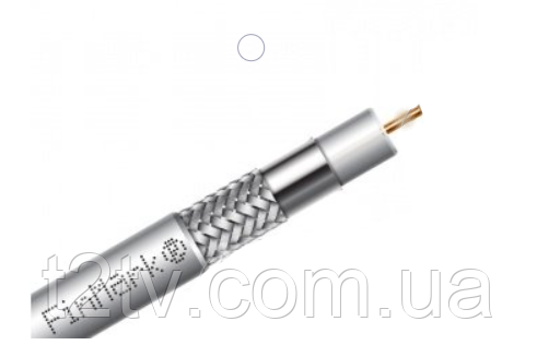 TV кабель FinMark RG-6 white, бимет. (1 м)