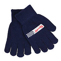 Перчатки для мальчика шерстяные осень-зима 5-7 лет Ралли темно-синий